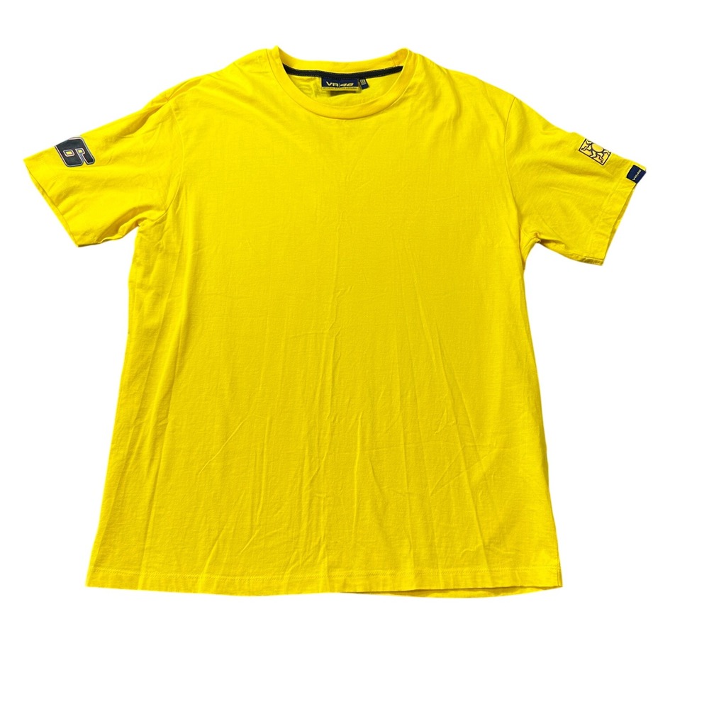 VR46 Valentino Rossi Official Racing Apparel Yellow T-Shirt Mens XL 46 Sun Moon